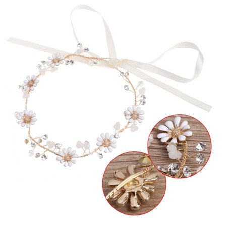 Kvinnor hårband bröllop diadem pärla Kristall