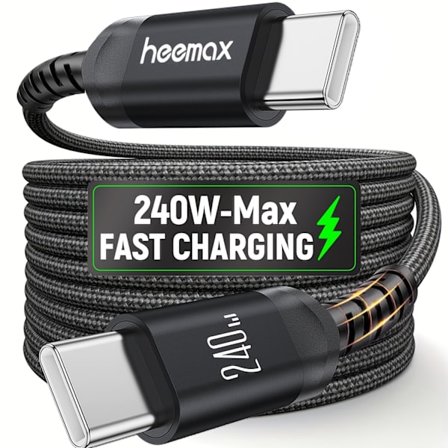 240W Max -pikalatauskaapeli, PD3.1 nopea Type-C -laturijohto, sopii kaikkiin USB-C–USB-C-porttilaitteisiin.