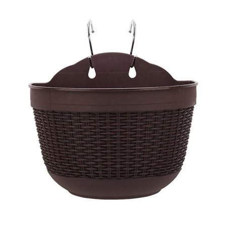 Hængende Blomsterpotter, Hængende Udendørs Plastpotte til Havestakit Terrasse Boligindretning Vægmonteret Blomsterholder Blomsterkurv Indendørs med 2 