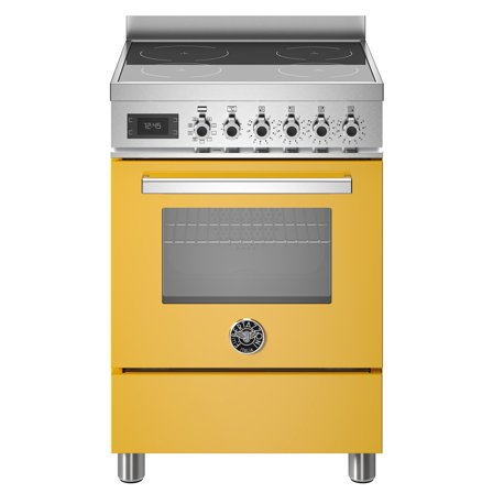Bertazzoni PRO64I1EGIT Professional induktionskomfur med ovn, 60 cm, gul - Gul, ral 1021, pantone 109 c, blank | KitchenOne