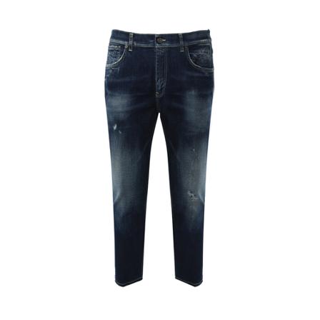 Dondup, Straight Trousers Blauw, Heren, Maat:W40