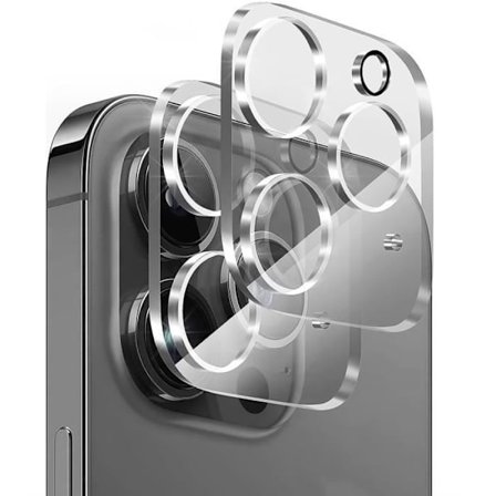 Beskyttelsesglas - BOOLING - til iPhone 15 Pro Max - Bagkamera - Tempereret glas - Sæt med 2