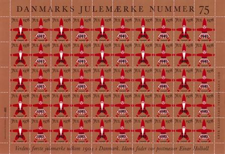 Danmark - Julemærkeark 1982/1978 - Takket - Ubrugt eller foldet