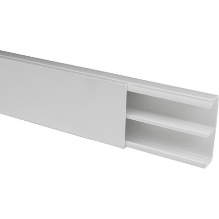 Plasfix 3604-2G Kabelkanal skruvfastsättning, med lock, 2 m 53 x 20 mm, vit, Installationsmaterial