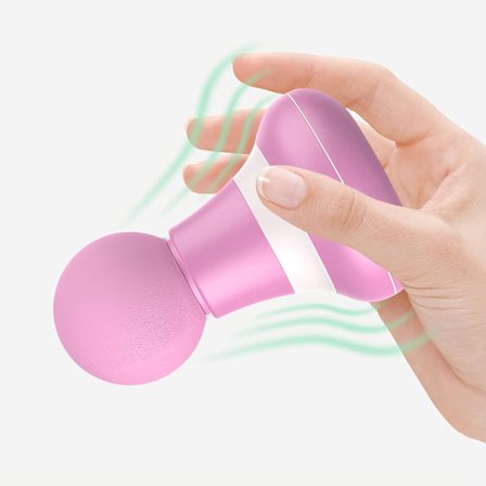 Kraftful håndholdt massager (pink) stav med 6 magiske vibrationer, ZQKLA