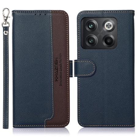 Khazneh Oneplus 10t / Ace Pro Plånboksfodral - Blå/brun Blå