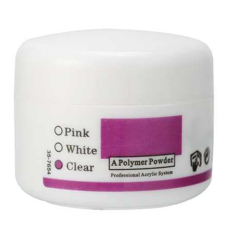 20g Akrylpulver Krystal Negle Manicure Polymer Dekoration Neglekunst Makeup Værktøjer (Klar)