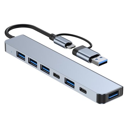 Type C/USB til USB 3.0 Multiport Adapter Aluminium Type C Extender Converter