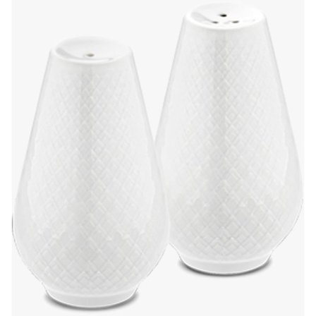 Lyngby porcelæn Rhombe salt- og pebersæt 7 cm., hvid | KitchenOne