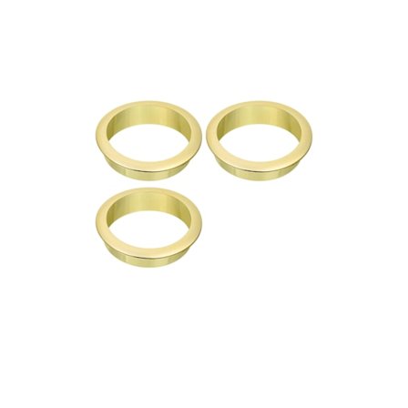 Bordkabelkanal - Dekorative ringe til møbelledningsbokse, kabelstyring til stationær computer, 3 stk., (skinnende guld)