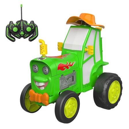 Jul fjärrkontroll hoppa bil leksak med musik och ljus jul green
