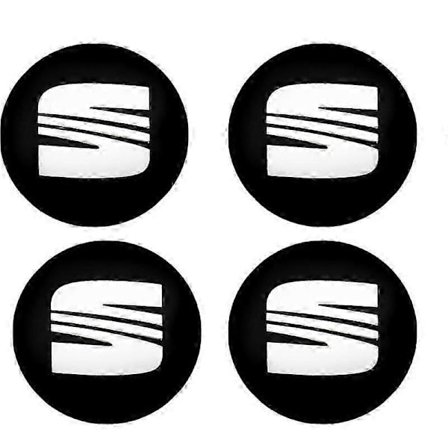4 st 56mm 60mm Bil Hjul Centrum Nav Kapsel Fälg Skydd Logo Klistermärke Tillbehör för Seat Ibiza 6j 6l Fr Ateca Altea Xl Leon 2 Leon GS 56MM Blå...