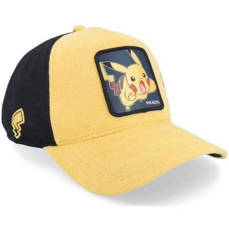 Capslab - Gul trucker Keps - Pokemon Pikachu Black/Yellow A-Frame Trucker @ Hatstore