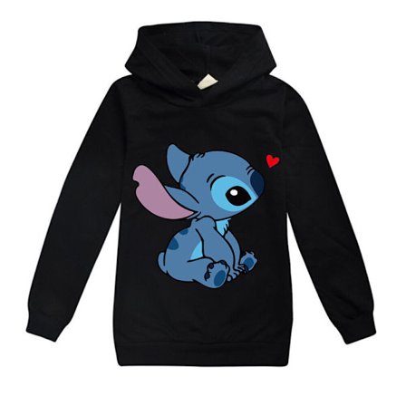 Barn Lilo Stitch Pocket Hettegensere Genser Topp Genser Z