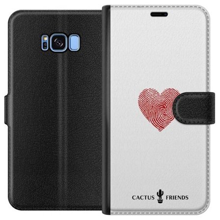 Kompatibelt Lommeboketui til Samsung Samsung Galaxy S8 Cactus and Friends - Fingerprint Love
