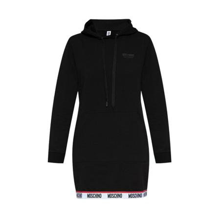 Moschino Long hoodie Sort, Dame