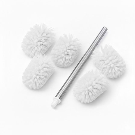 WC-harja, jossa 5 vaihdettavaa harjapäätä, 8 cm