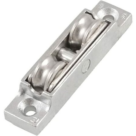 4 stk. 13mm metalaksler til skydevinduesruller Dobbelthjul Remskive