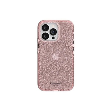Skal till iPhone 13 Pro - KATE SPADE - Translucent Glitter Glitter Range - Magsafe kompatibel - Rosa