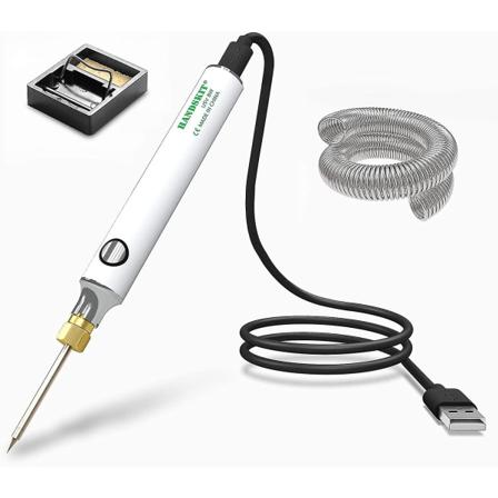 Loddeboltsett, 8w Loddebolt Loddeverktøy, Justerbar Temperatur 300-450c Loddesett Med Loddestasjon, Loddetråd
