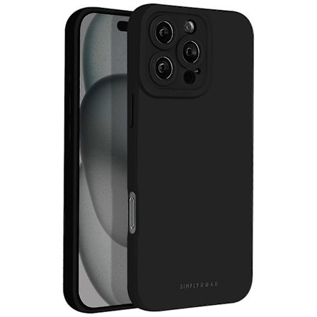 Fodral för iPhone 16 Pro Max Silikon Matt Mjuk Touch Kamera Skyddad, Svart