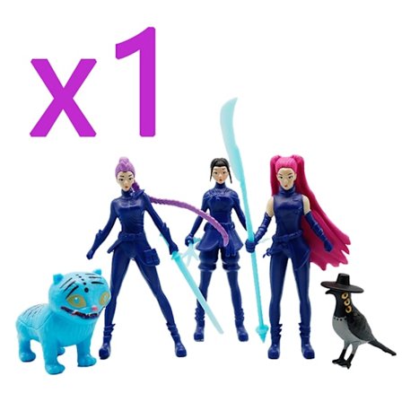 Søde dæmonjægerfigurer Rumi, Mira, Zoey & Derpy Tiger - Kpop skrivebordsindretning og gaveideer