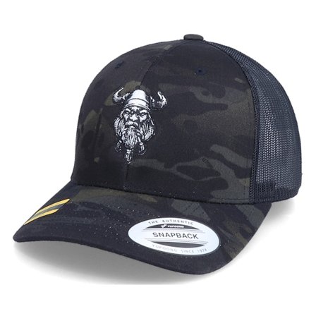 Vikings - Sort trucker Kasket - Bearded Viking Multicam Black Camo Trucker @ Hatstore