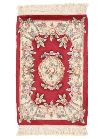 Medalionowy Mały Chińskie 90 Line Dywan 60X90 Wełna