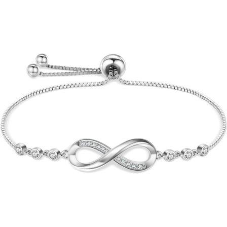 Armband med oändlighetssymbol, en gåva till kvinnor, damarmband, hjärtformat armband, damsmycken, en gåva till fru, flickvän eller mor, sui
