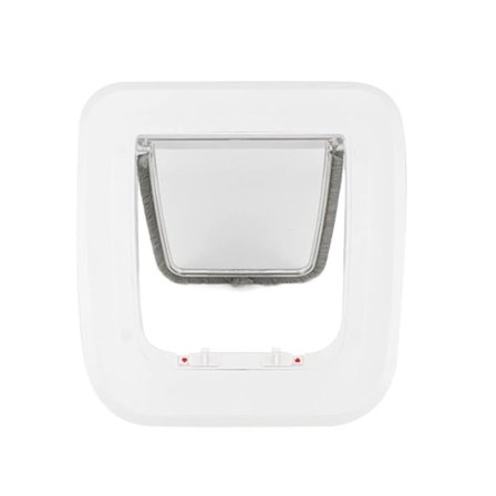 2025 Mikrochip Kattedør - Hvit Selektiv Tilgang Enkel Installering 4 Manuelle Låsealternativer