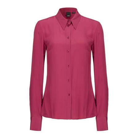Pinko Claudie Crepe DE Chine Shirt Pink, Dame Skjorter