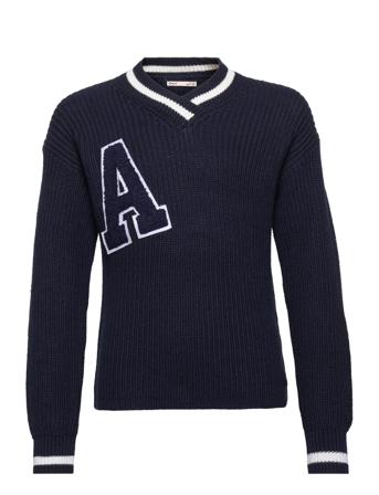 Kogcoleen L/S V-Neck Pullover Knt Pullover Marineblå Kids Only