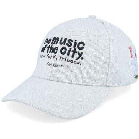 Les Deux - Šedá adjustable Kšiltovka - Luca Baseball Cap Snow Melange Adjustable @ Hatstore