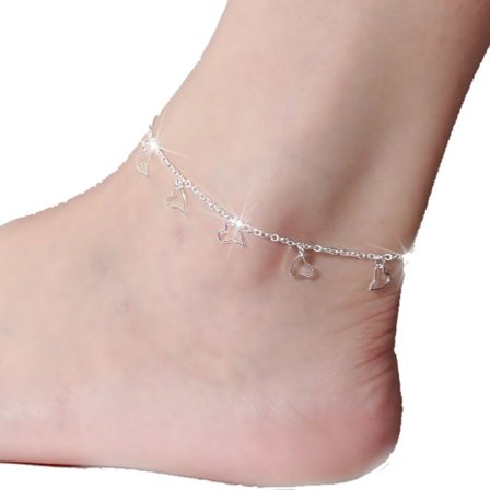 Silverpläterad fot kedja fotlänk armband