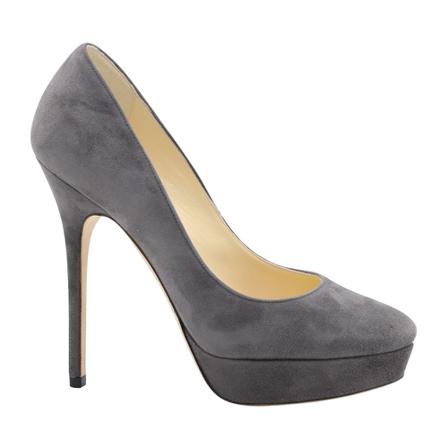 Jimmy Choo Pre-owned Cosmic 120 Platform Pumps Suede Grå, Dame Vintage Sko, Størrelse: 37 EU