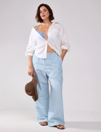 Lindex Trousers Livia - Blue - M