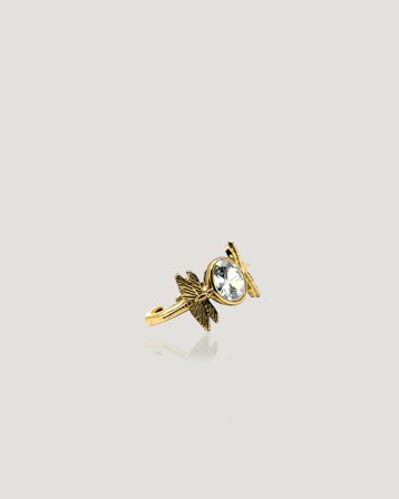 IOAKU DRAGONFLY REBORN CRYSTAL RING Złoty Biżuteria Dziewczyna - Kids Brand Store