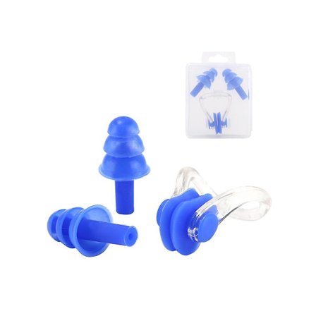 HiFi-kuulosuojaimet, 4 kpl, täysikokoinen kypärä nenäklipsillä, sininen