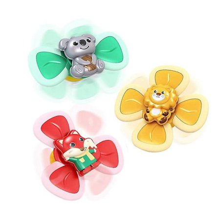 3st Sugkopp Spinning Top Baby Med Söta Djur Intressanta Baby