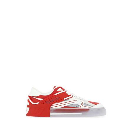 Dolce & Gabbana Calfskin Custom 2.Zero sneakers , Rood , Heren , Maat: 41 1/2 EU