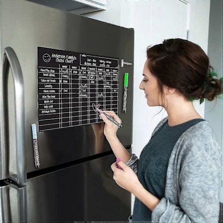 Magnetisk tavle for oppgaver for barn og voksne - Svart