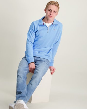 GANT SHIELD HALF ZIP SWEATSHIRT Blå Genser Gutt - Kids Brand Store