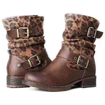 Kvinnors Runda Ankelstövlar Mid Short Bootie