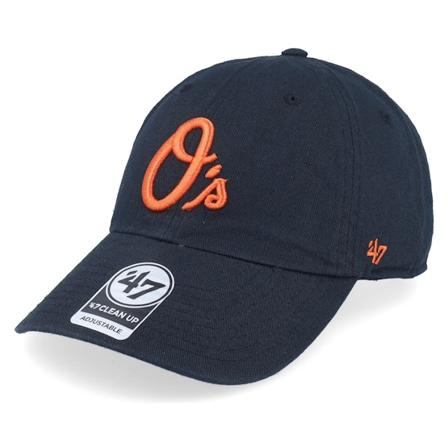 47 Brand - MLB Black adjustable Czapka Z Daszkiem - Baltimore Orioles Clean Up Black Adjustable @ Hatstore