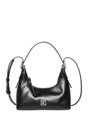 Calvin Klein Emblem Hw Lthr Mini Shoulder Bag - Black - ONE SIZE