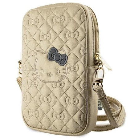 Hello Kitty Quilted Bows Strap-taske - guld