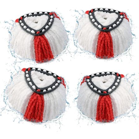 4-pack Mopphuvud 2-i-1 Moppning för Vileda Turbo Påfyllning