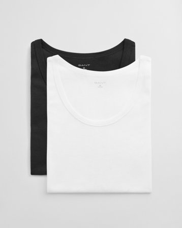 GANT Herren 2er-Pack Tanktops (XXXL) Schwarz/Weiß