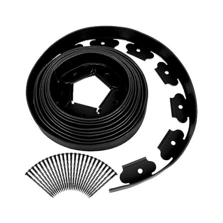 Kantstein for landskap, 5 meter hagekant med 15 kantsteiner, gummikantstein for hage