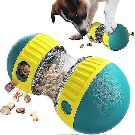 Hunde Puslespill Leke Justerbar Godbitutdelingsball Matdispenser Tøff Sakte Mater Valpe Berikelsestrening Leke Interaktive Jageleker for Kjæledyr (FMY
